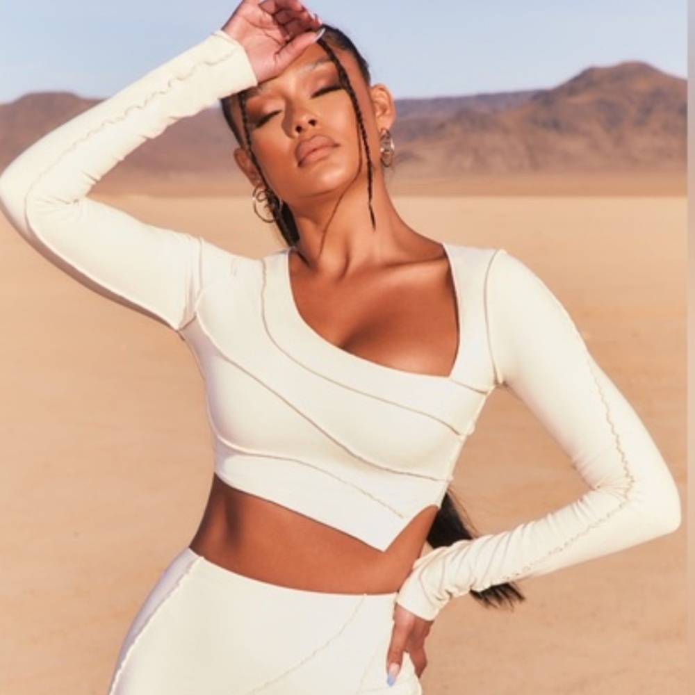 Oh Polly -  Exposed Seam Asymmetric Crop